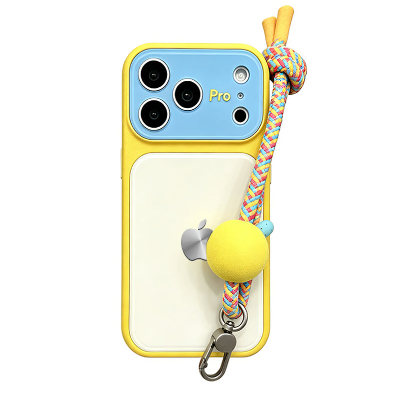 iPhone Dopamine Color-Blocked Leather Case