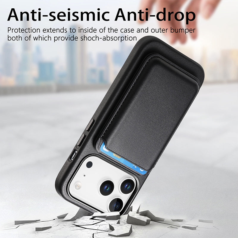 iPhone Leather Case MagSafe Card Holder Set