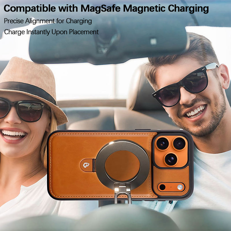 iPhone Leather Stand MagSafe Case