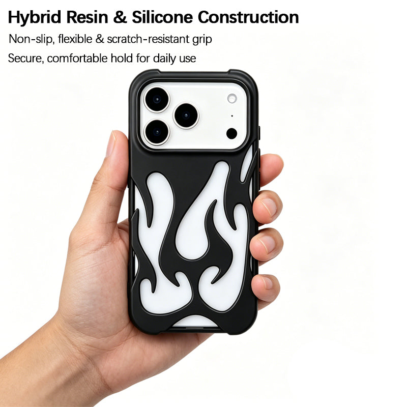 iPhone Flame Hollow Case
