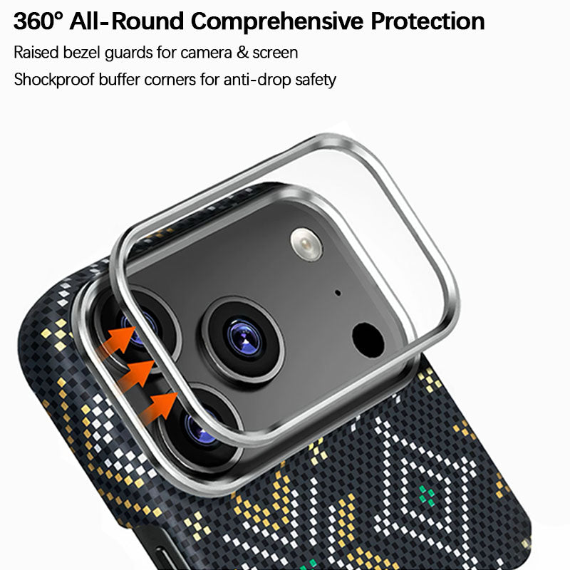 iPhone Iridescent Diamond Pattern MagSafe Case