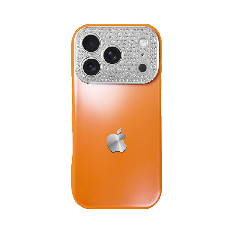 iPhone Diamond-Encrusted Large Window Case