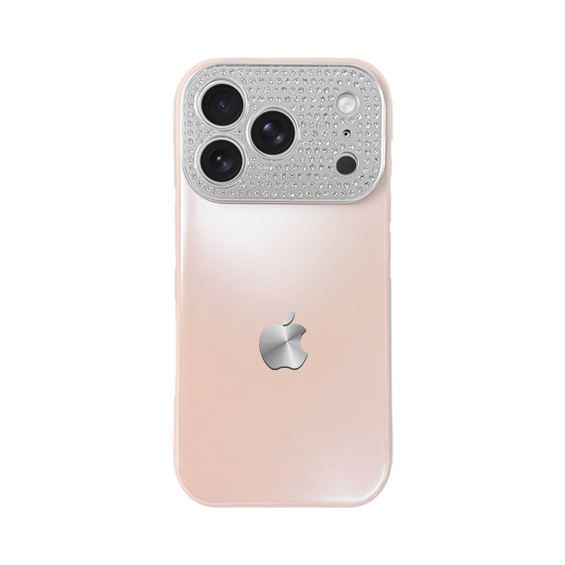 iPhone Diamond-Encrusted Large Window Case