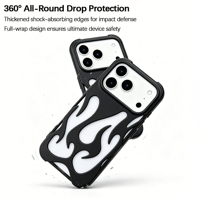 iPhone Flame Hollow Case