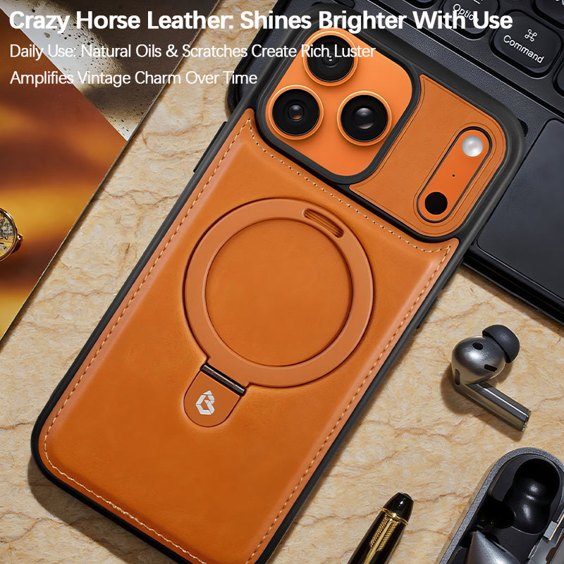 iPhone Leather Stand MagSafe Case