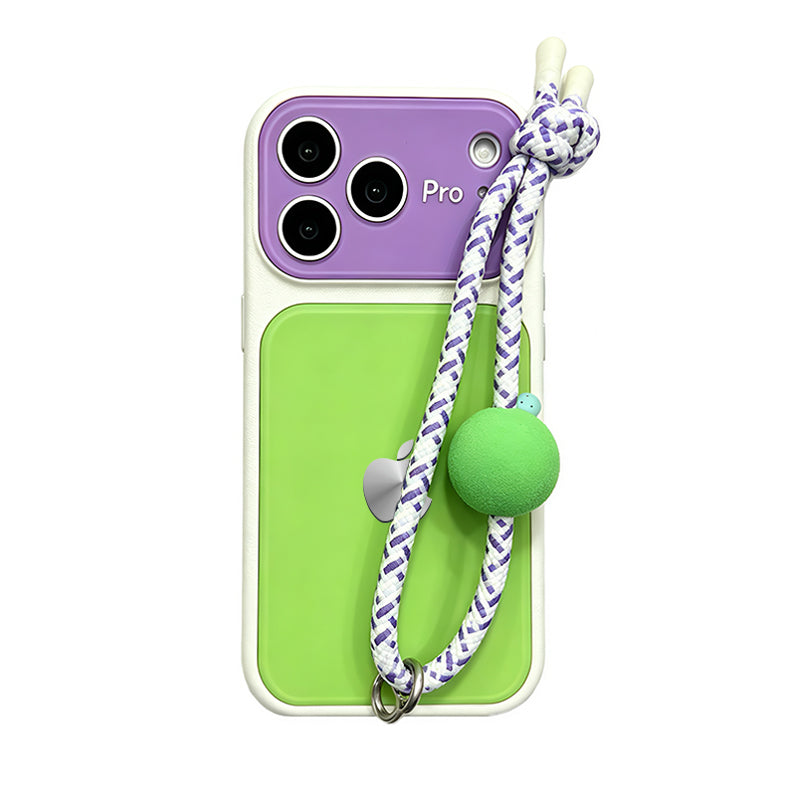 iPhone Dopamine Color-Blocked Leather Case