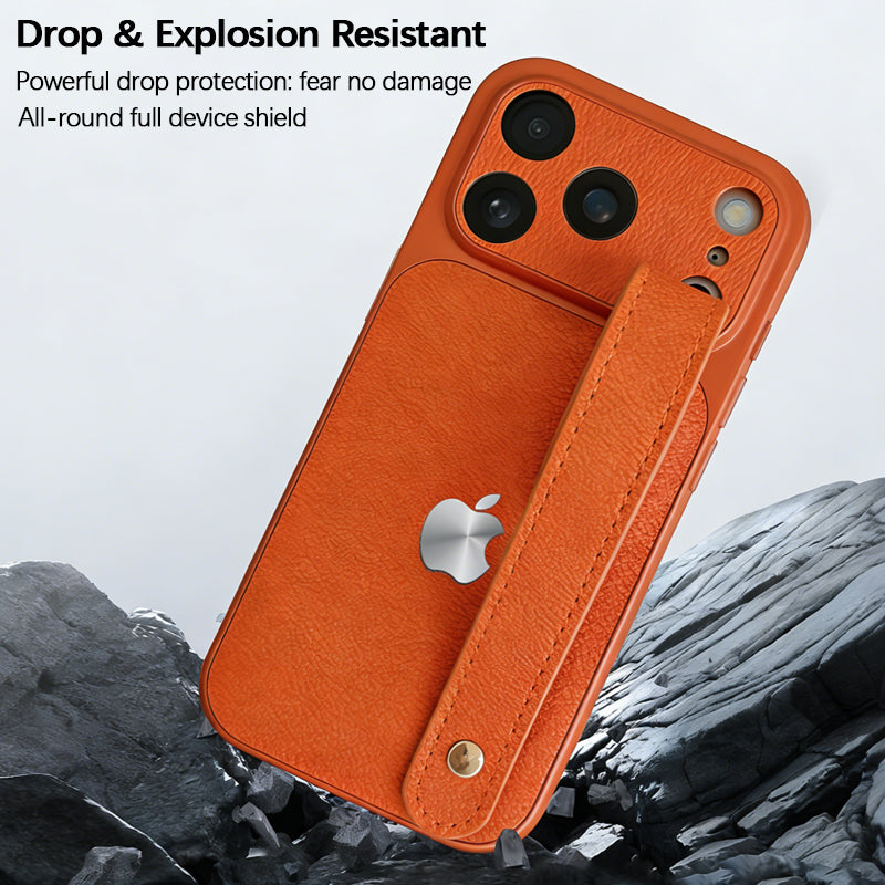 iPhone Lychee Texture Wristband Case