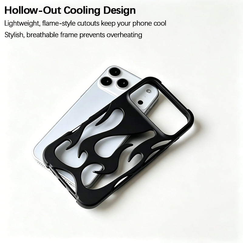 iPhone Flame Hollow Case