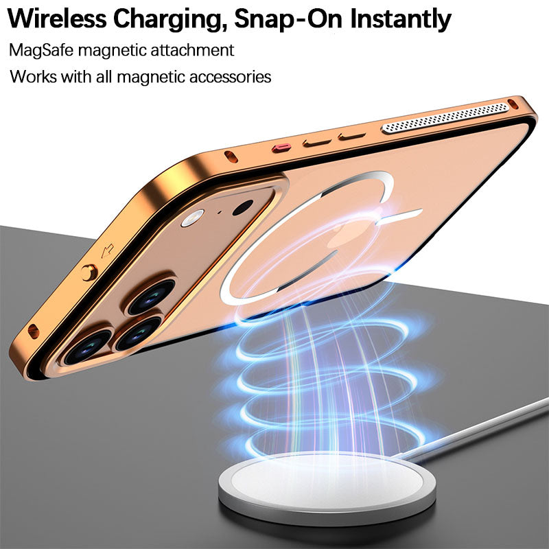 iPhone Metal Frame Matte Magnetic Case