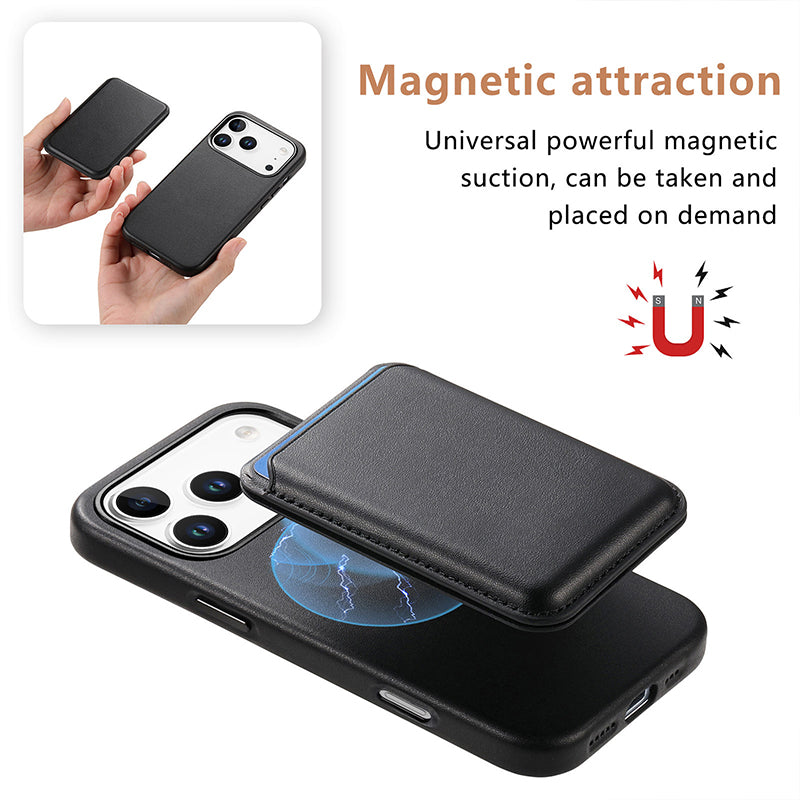 iPhone Leather Case MagSafe Card Holder Set