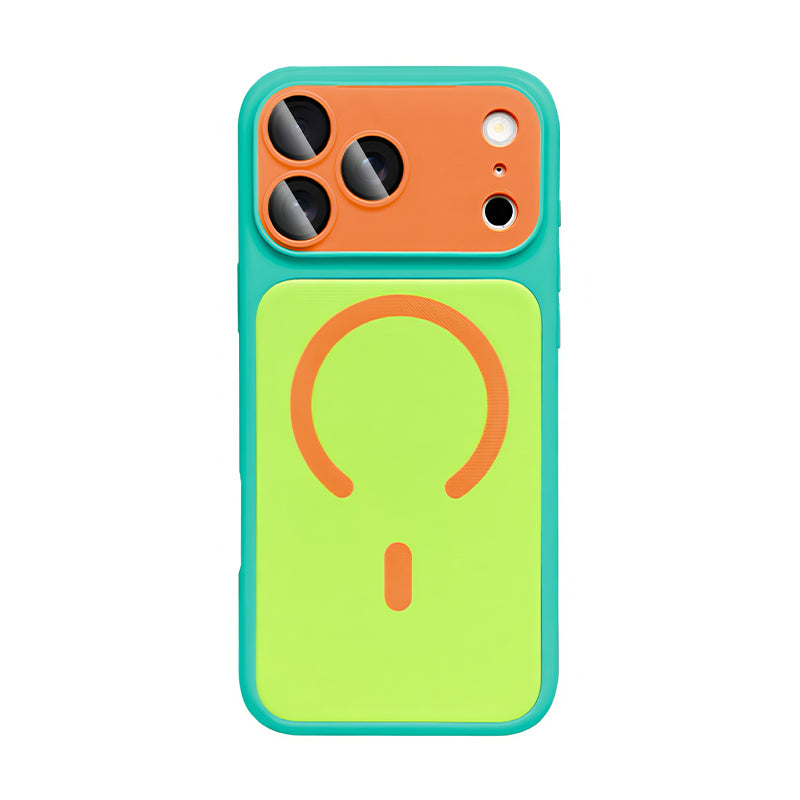 iPhone Color Block Fabric MagSafe Case