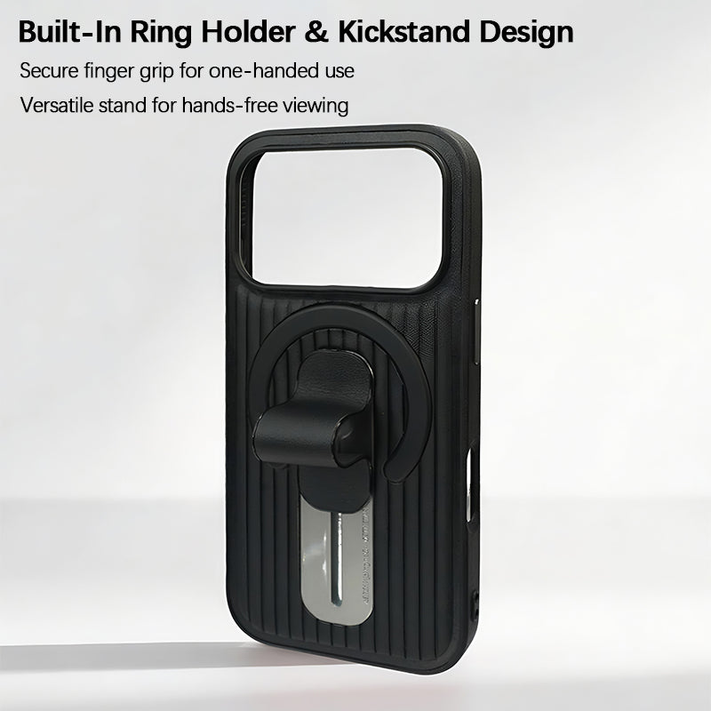 iPhone Leather Finger Strap Case