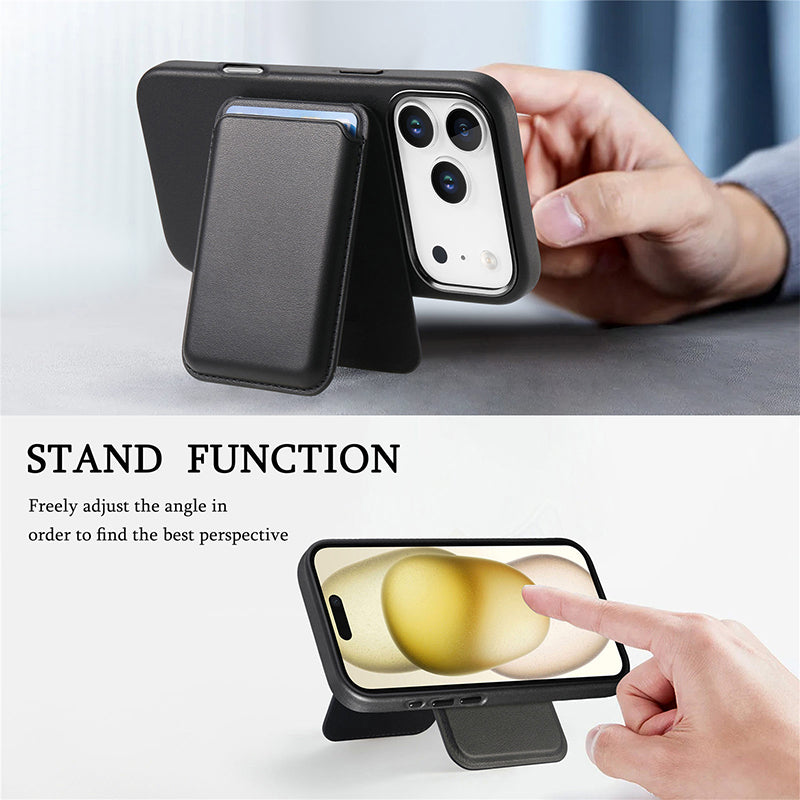 iPhone Leather Case MagSafe Card Holder Set