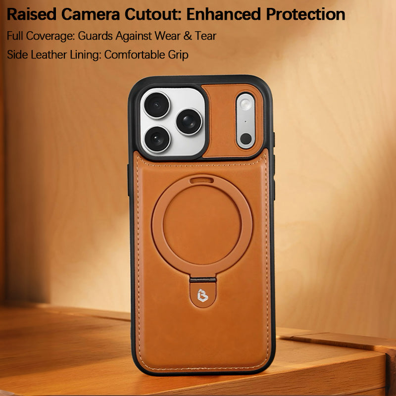 iPhone Leather Stand MagSafe Case
