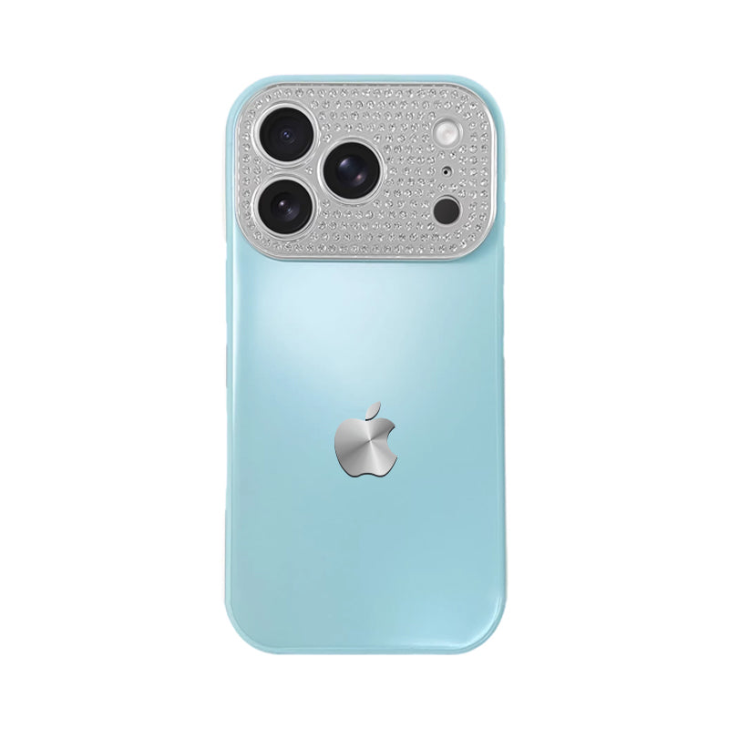 iPhone Diamond-Encrusted Large Window Case