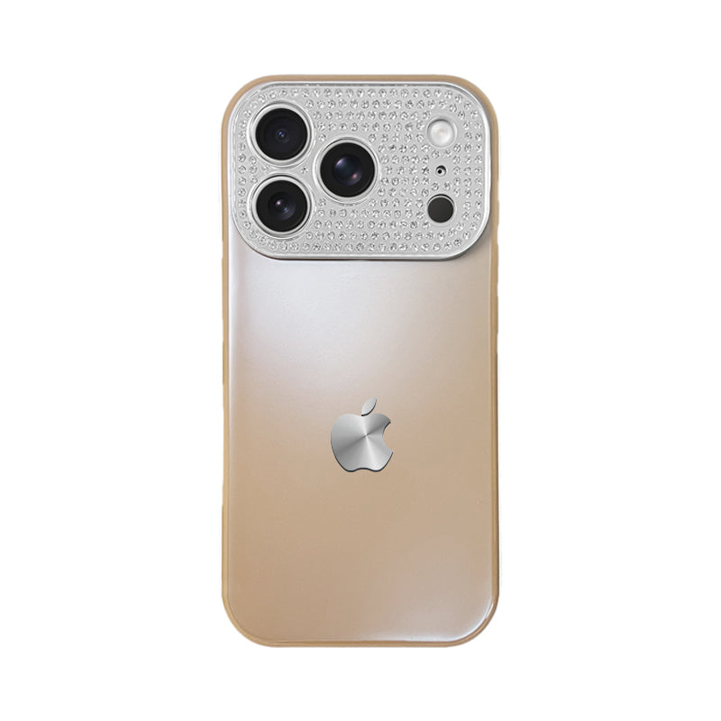 iPhone Diamond-Encrusted Large Window Case