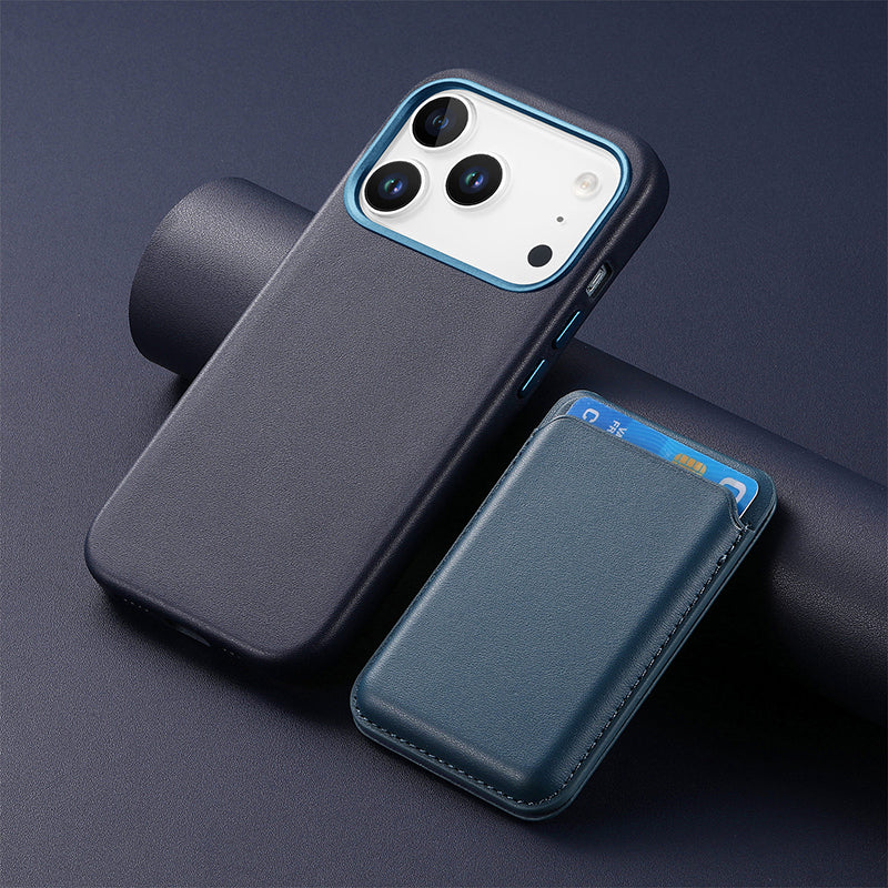 iPhone Leather Case MagSafe Card Holder Set
