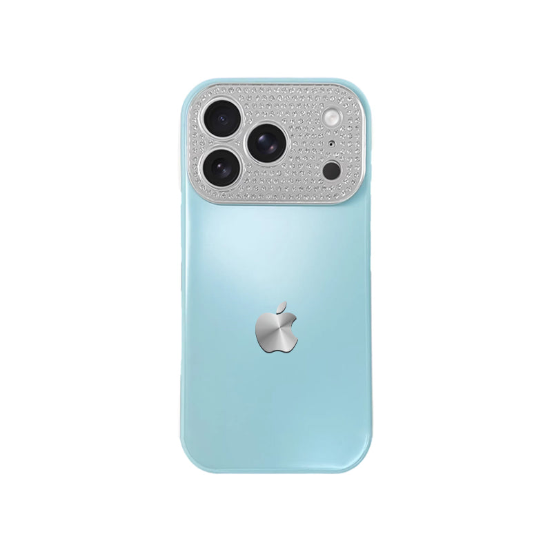 iPhone Diamond-Encrusted Large Window Case