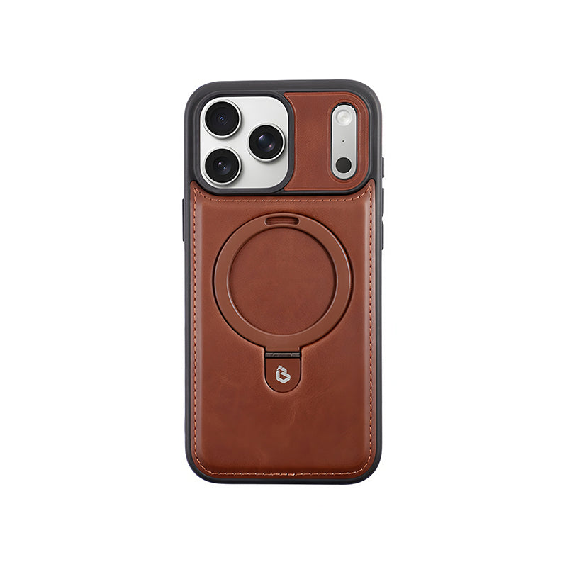 iPhone Leather Stand MagSafe Case