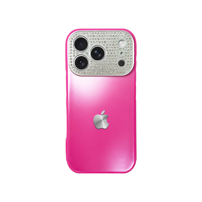 iPhone Diamond-Encrusted Large Window Case