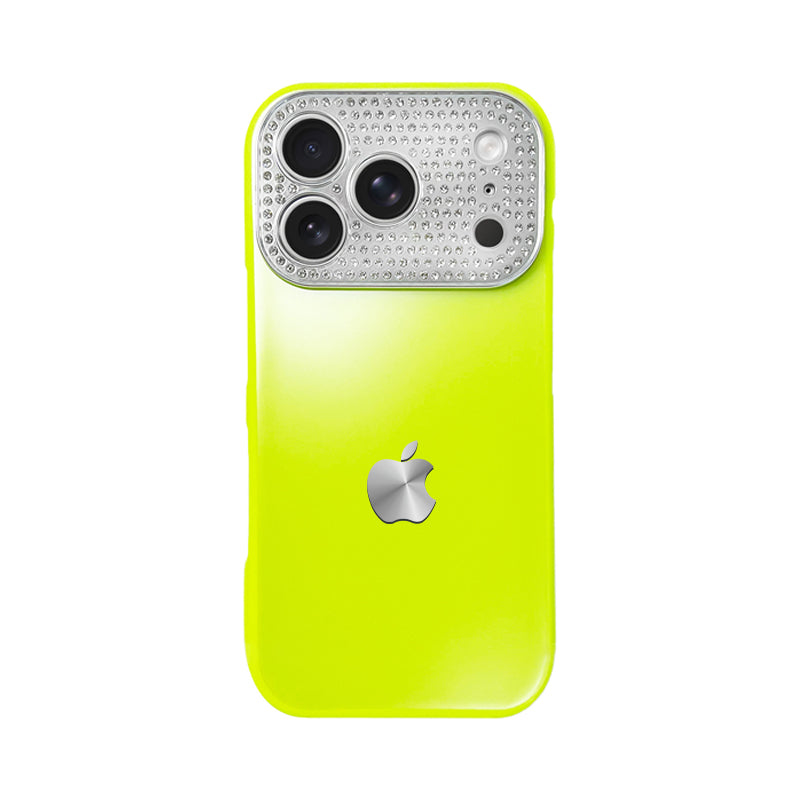 iPhone Diamond-Encrusted Large Window Case