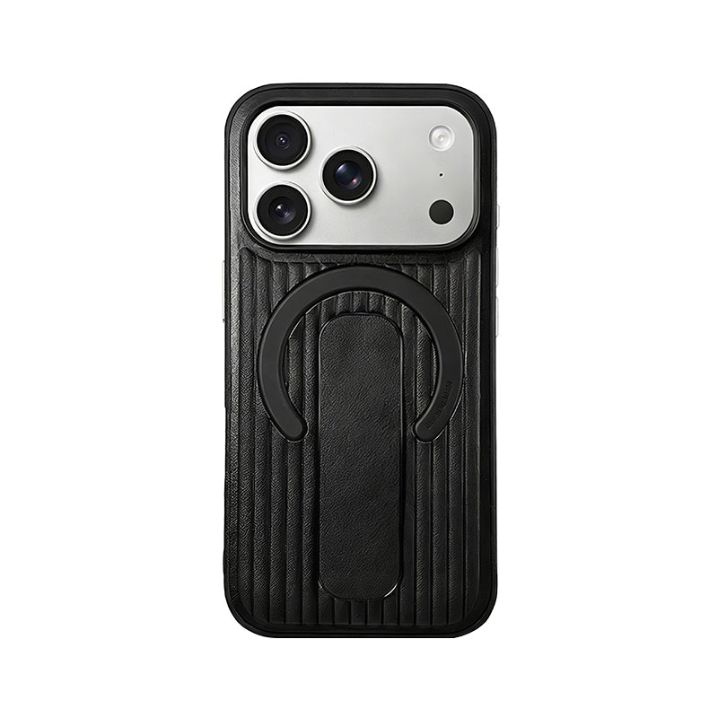 iPhone Leather Finger Strap Case