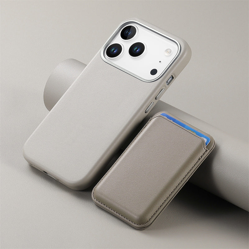 iPhone Leather Case MagSafe Card Holder Set