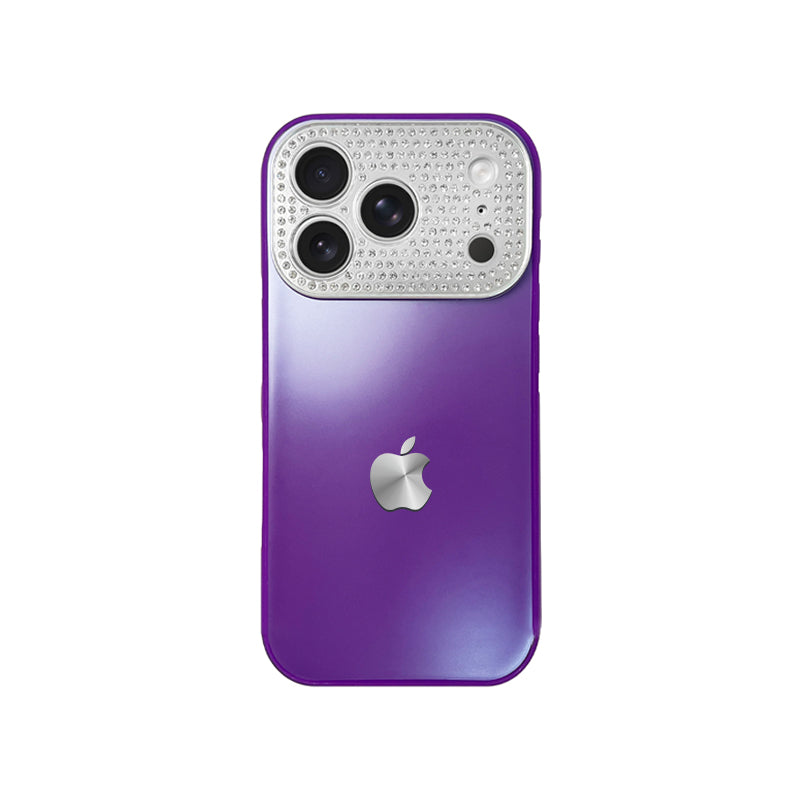iPhone Diamond-Encrusted Large Window Case