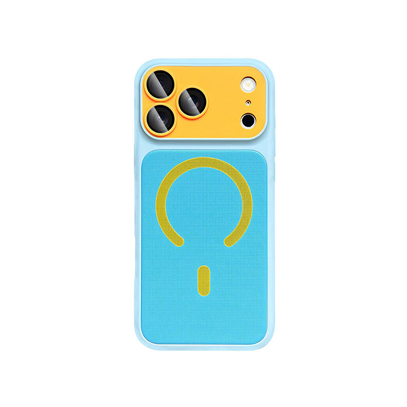 iPhone Color Block Fabric MagSafe Case