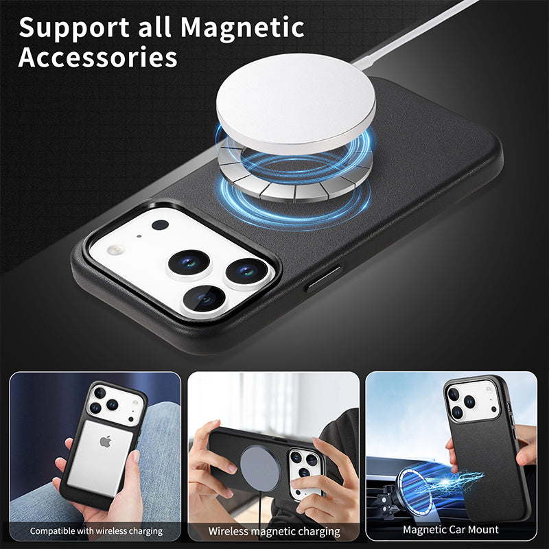 iPhone Leather Magnetic Case