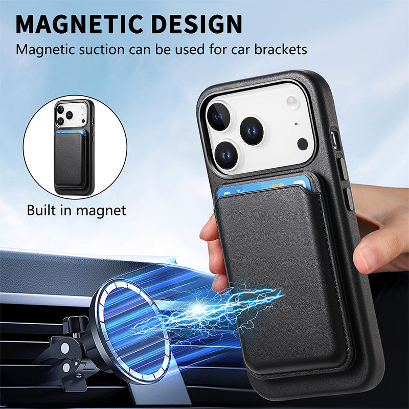 iPhone Leather Case MagSafe Card Holder Set