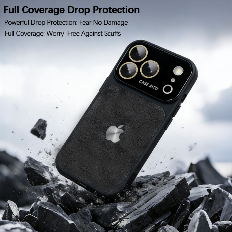 iPhone Crater Crystal Lens Leather Case