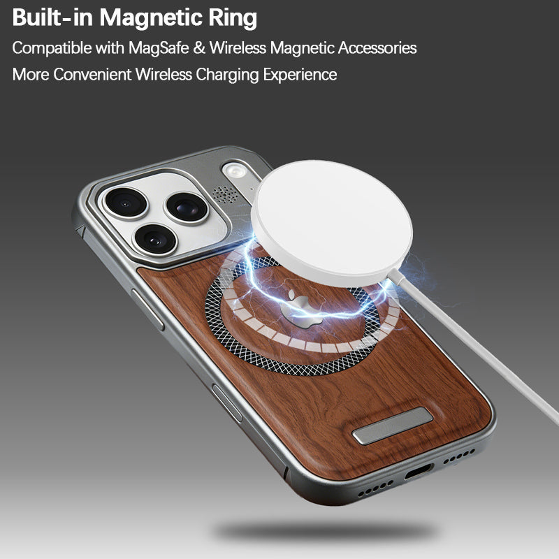 iPhone Wood Grain MagSafe Case