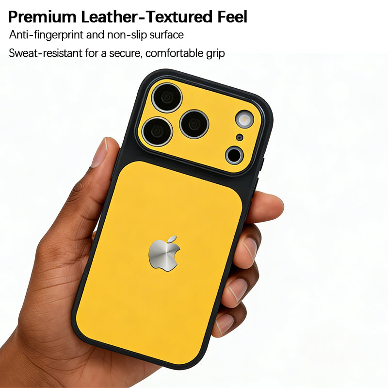 iPhone Color-Blocked Leather Case