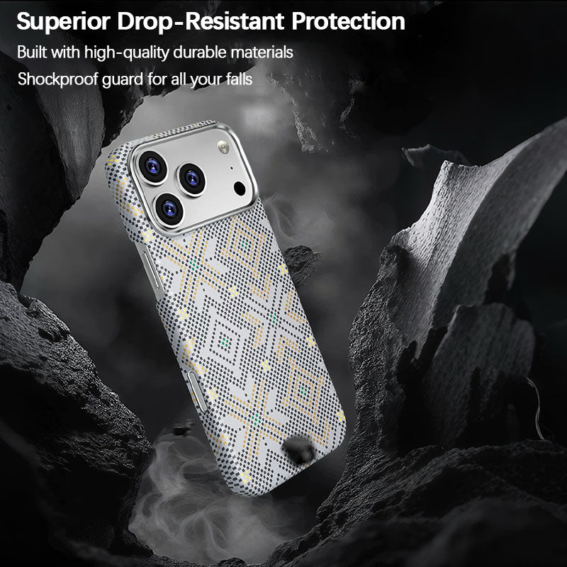 iPhone Iridescent Diamond Pattern MagSafe Case