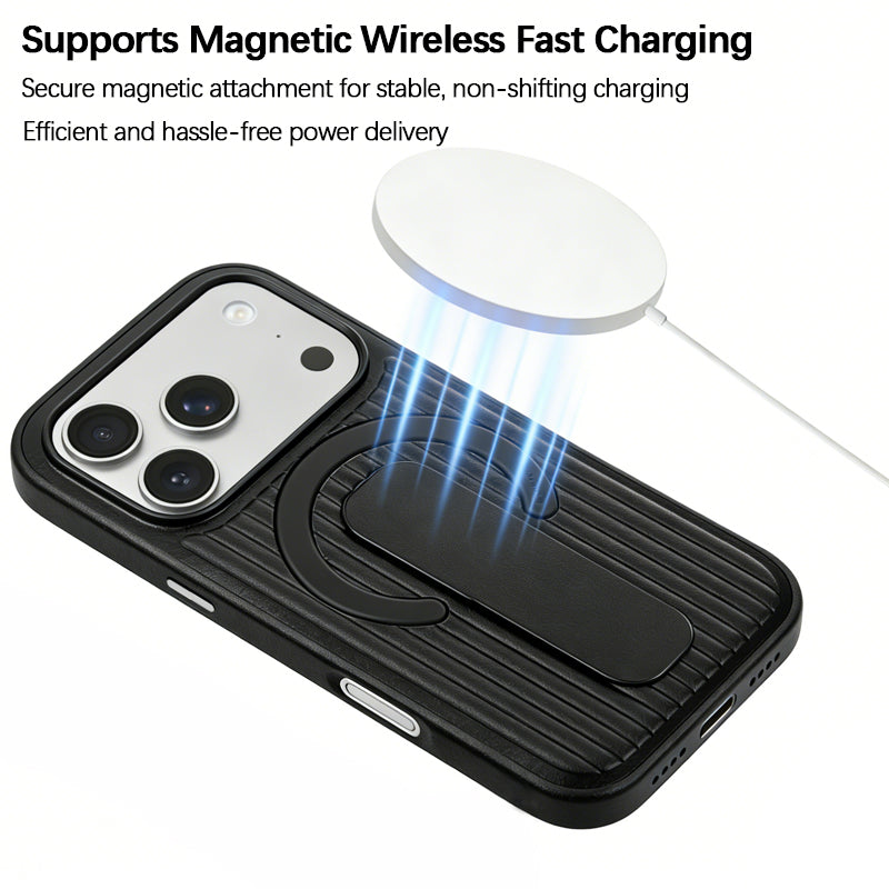 iPhone Leather Finger Strap Case
