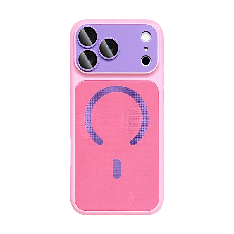 iPhone Color Block Fabric MagSafe Case