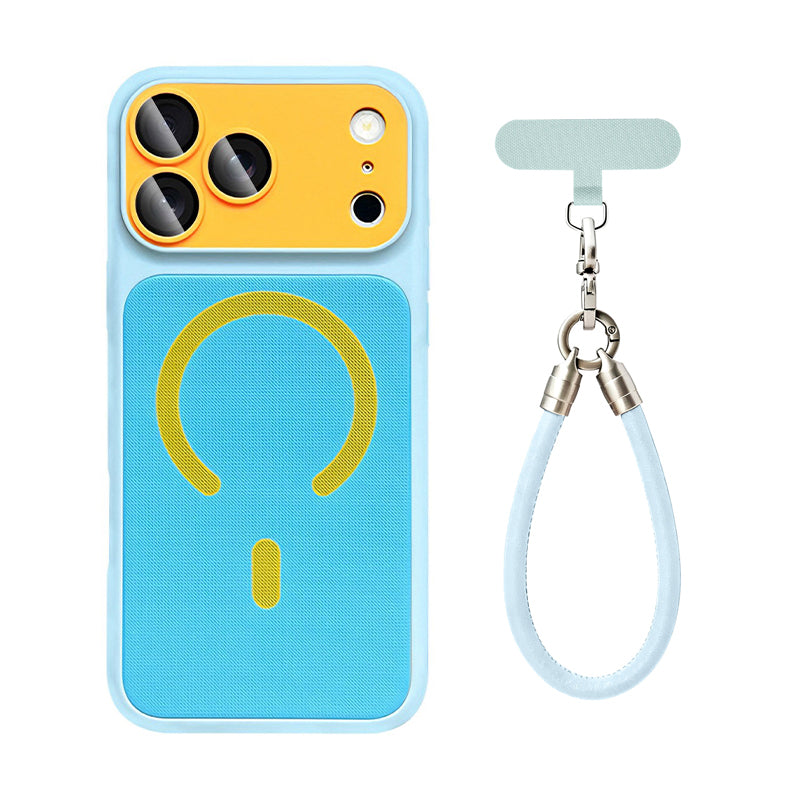 iPhone Color Block Fabric MagSafe Case