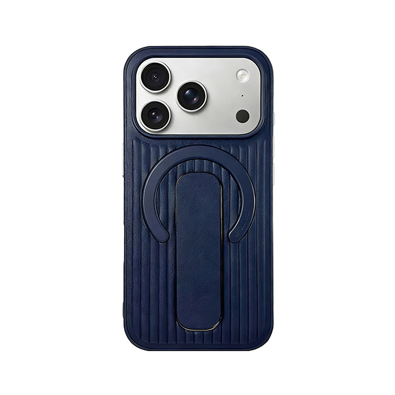 iPhone Leather Finger Strap Case