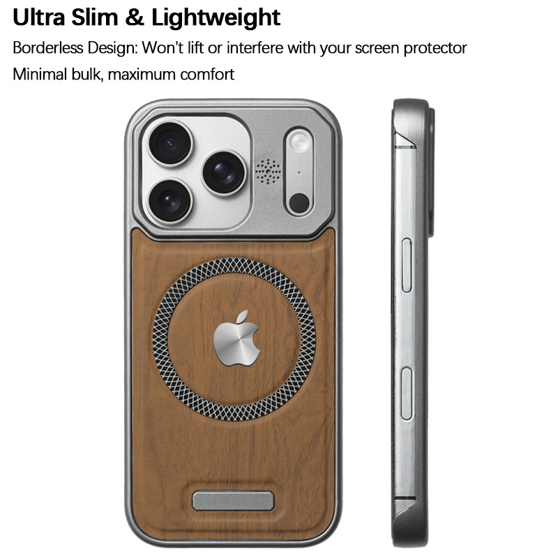 iPhone Wood Grain MagSafe Case