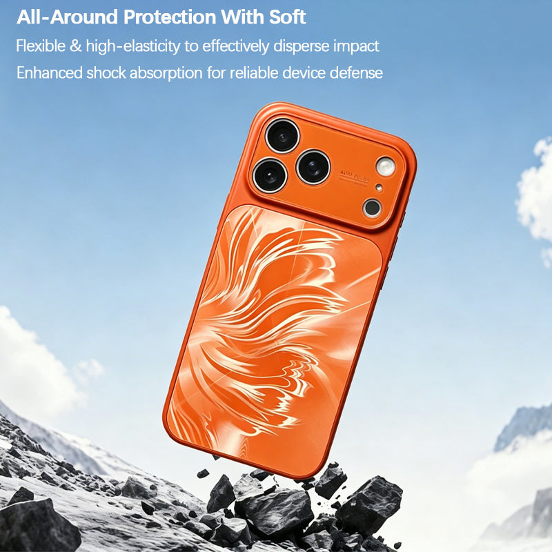 iPhone Feather Aurora Texture Cooling Case