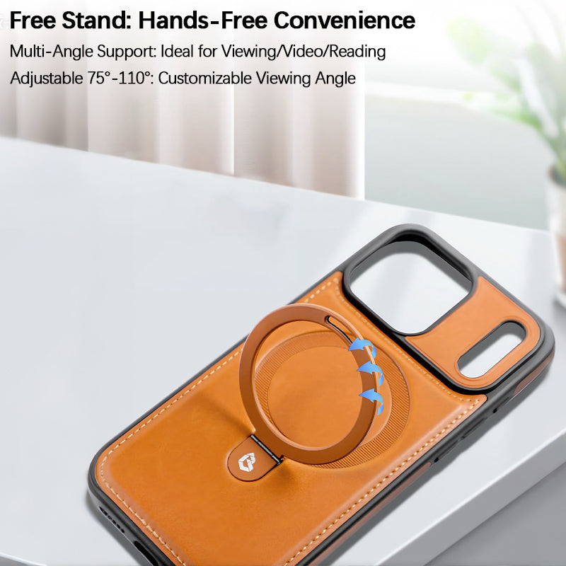 iPhone Leather Stand MagSafe Case