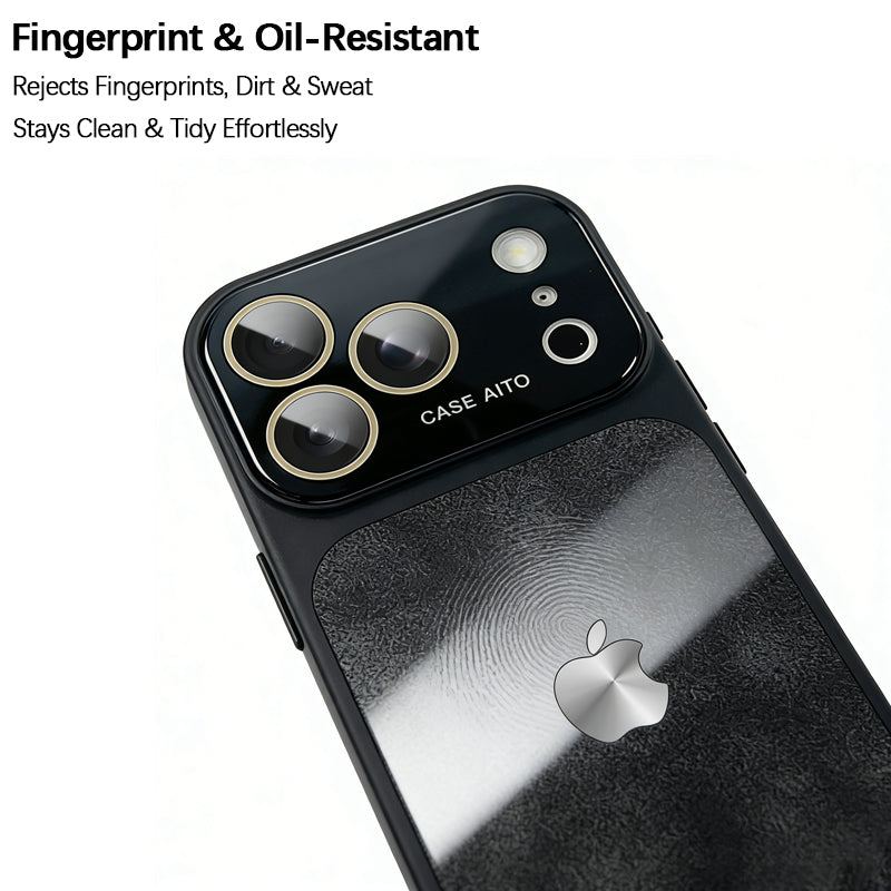 iPhone Crater Crystal Lens Leather Case