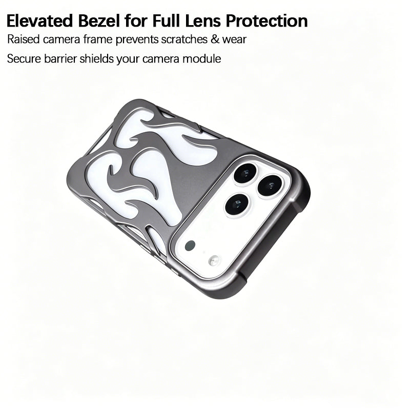 iPhone Flame Hollow Case