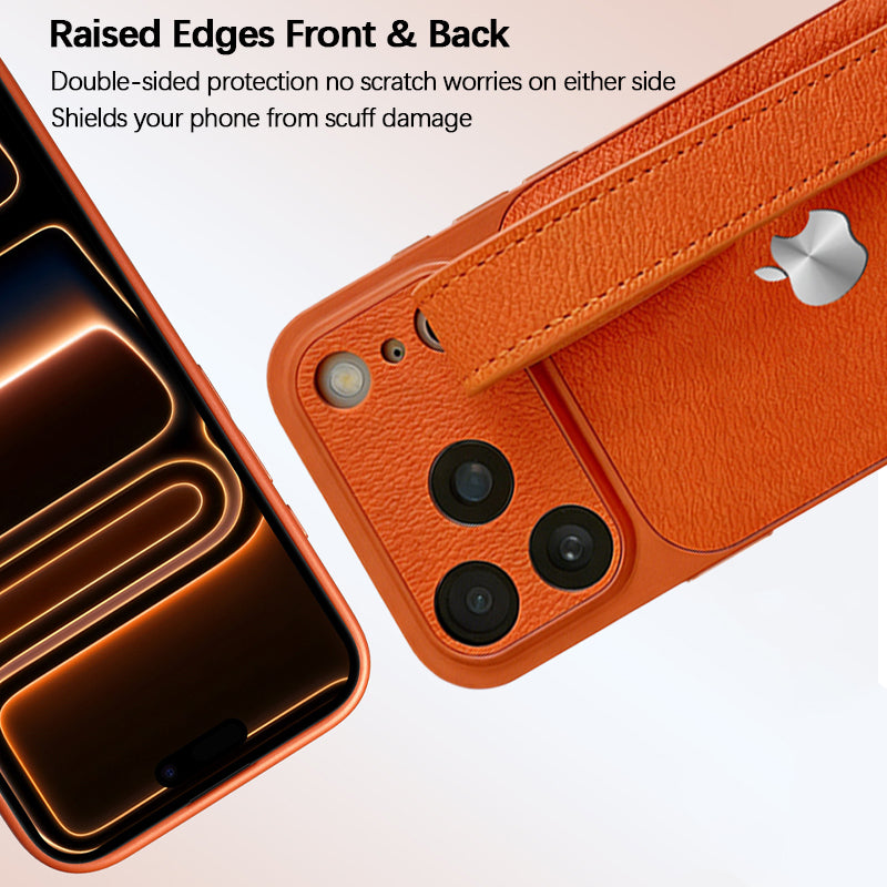 iPhone Lychee Texture Wristband Case