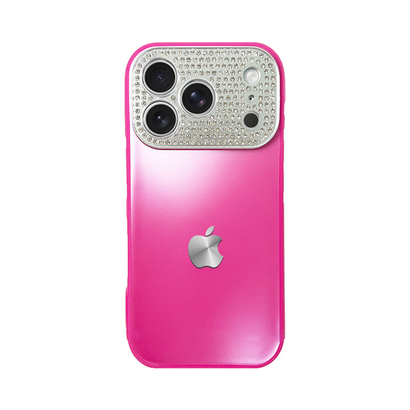 iPhone Diamond-Encrusted Large Window Case