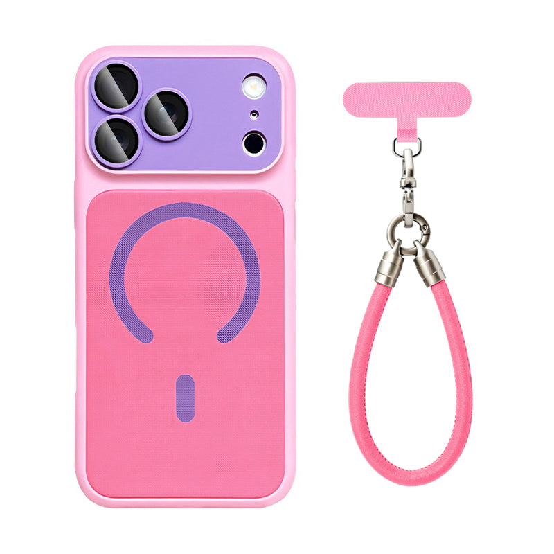 iPhone Color Block Fabric MagSafe Case