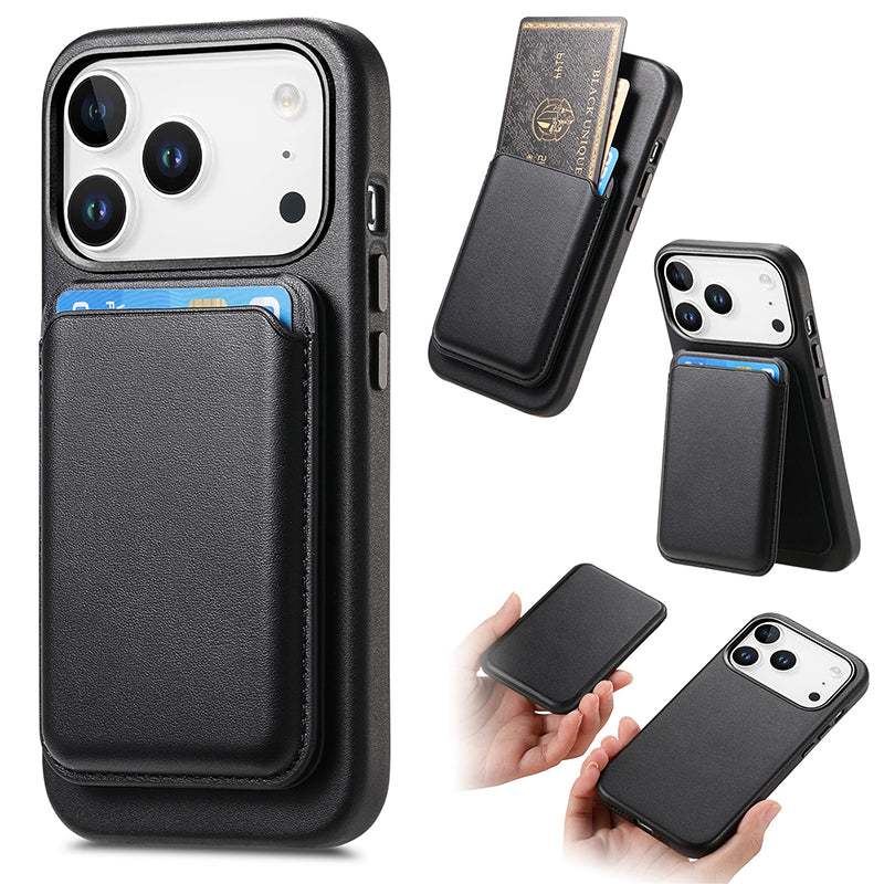 iPhone Leather Case MagSafe Card Holder Set