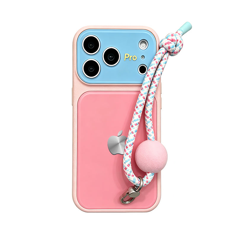 iPhone Dopamine Color-Blocked Leather Case