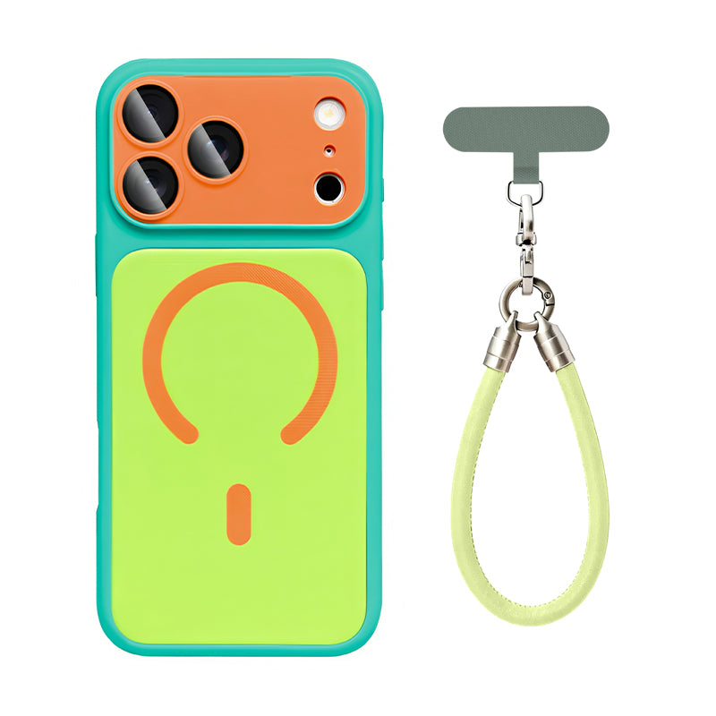 iPhone Color Block Fabric MagSafe Case